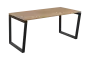 SEK-V - 16 stůl kancelářský, kovová podnož černá, deska 25 mm, široký 1600 mm, dub bardolino